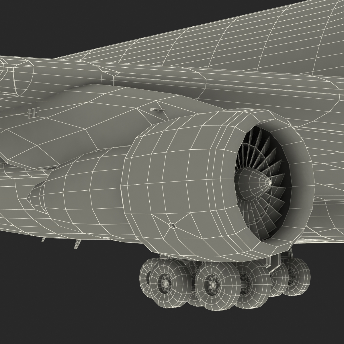 3D Boeing 747 300 United