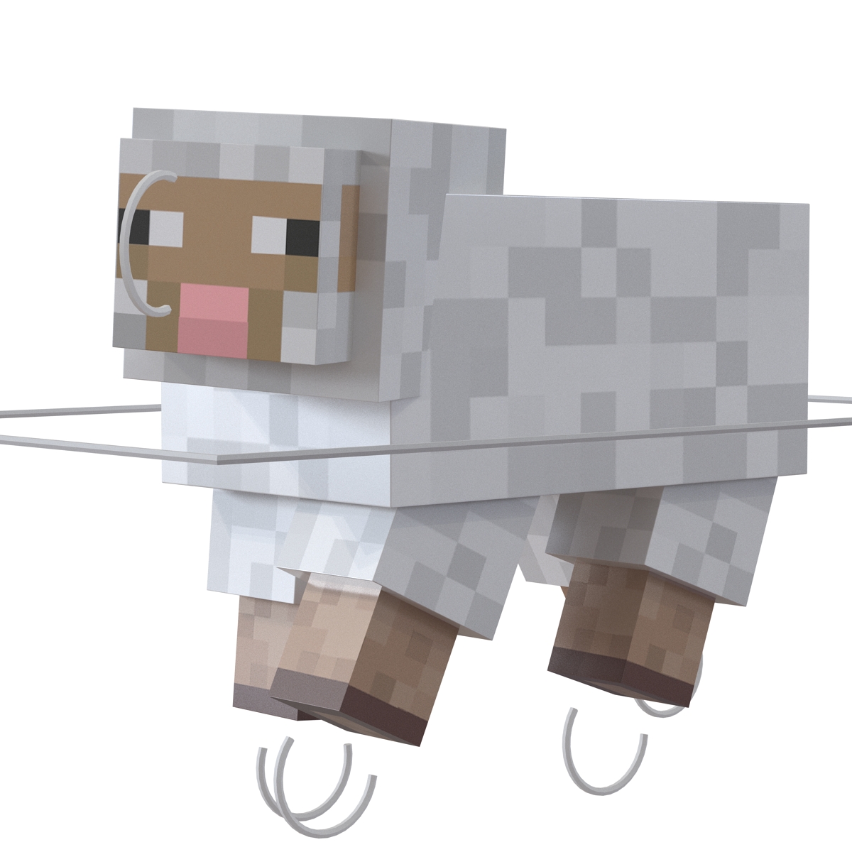 Minecraft Sheep Rigged 3D