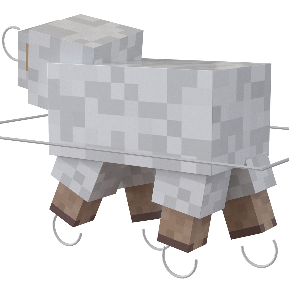 Minecraft Sheep Rigged 3D