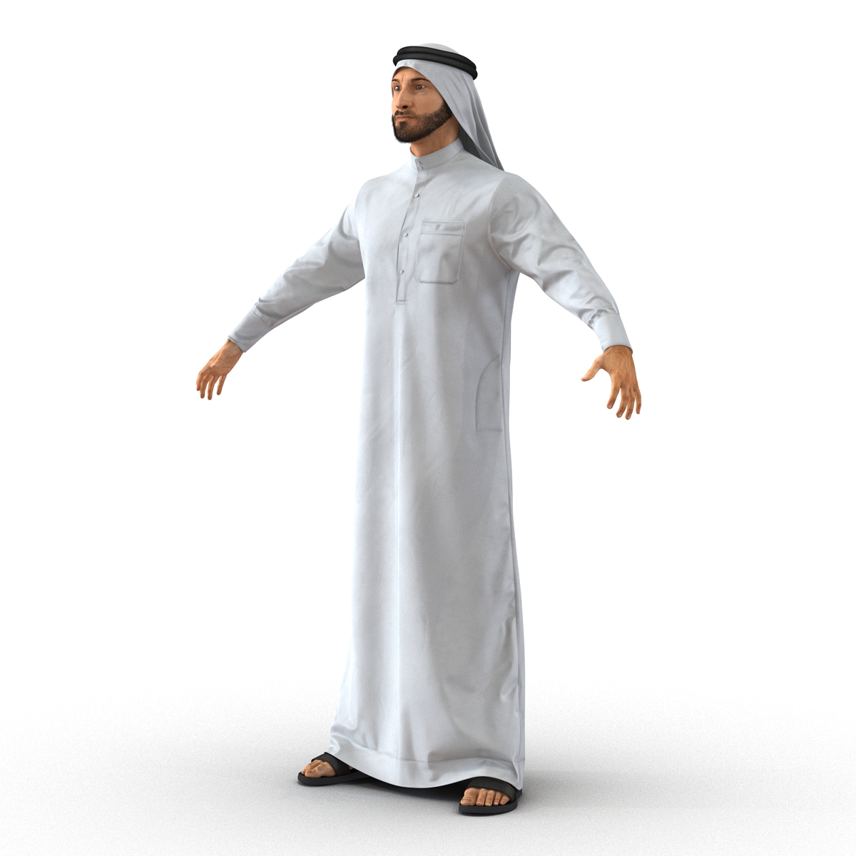 3D model Arab Man Rigged