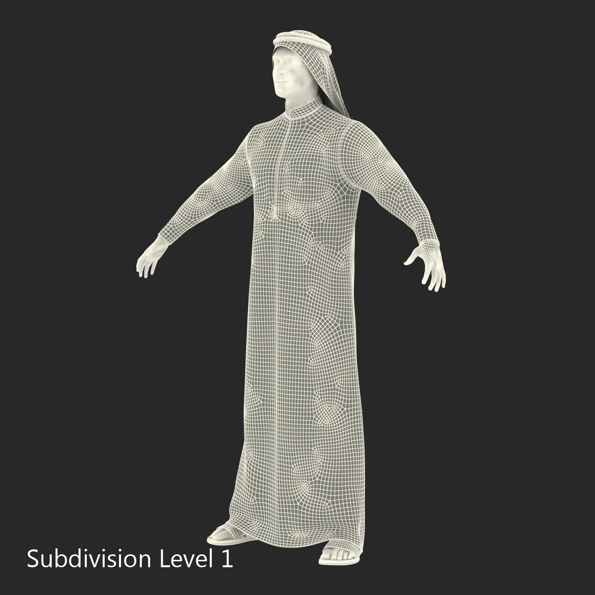 3D model Arab Man Rigged