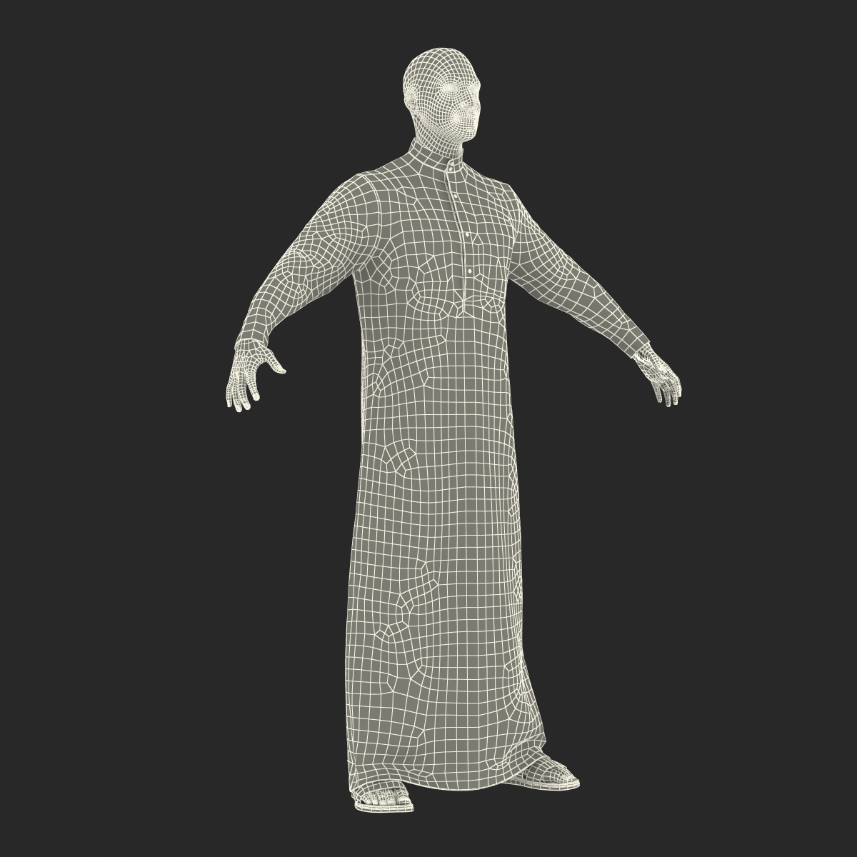 3D model Arab Man Rigged