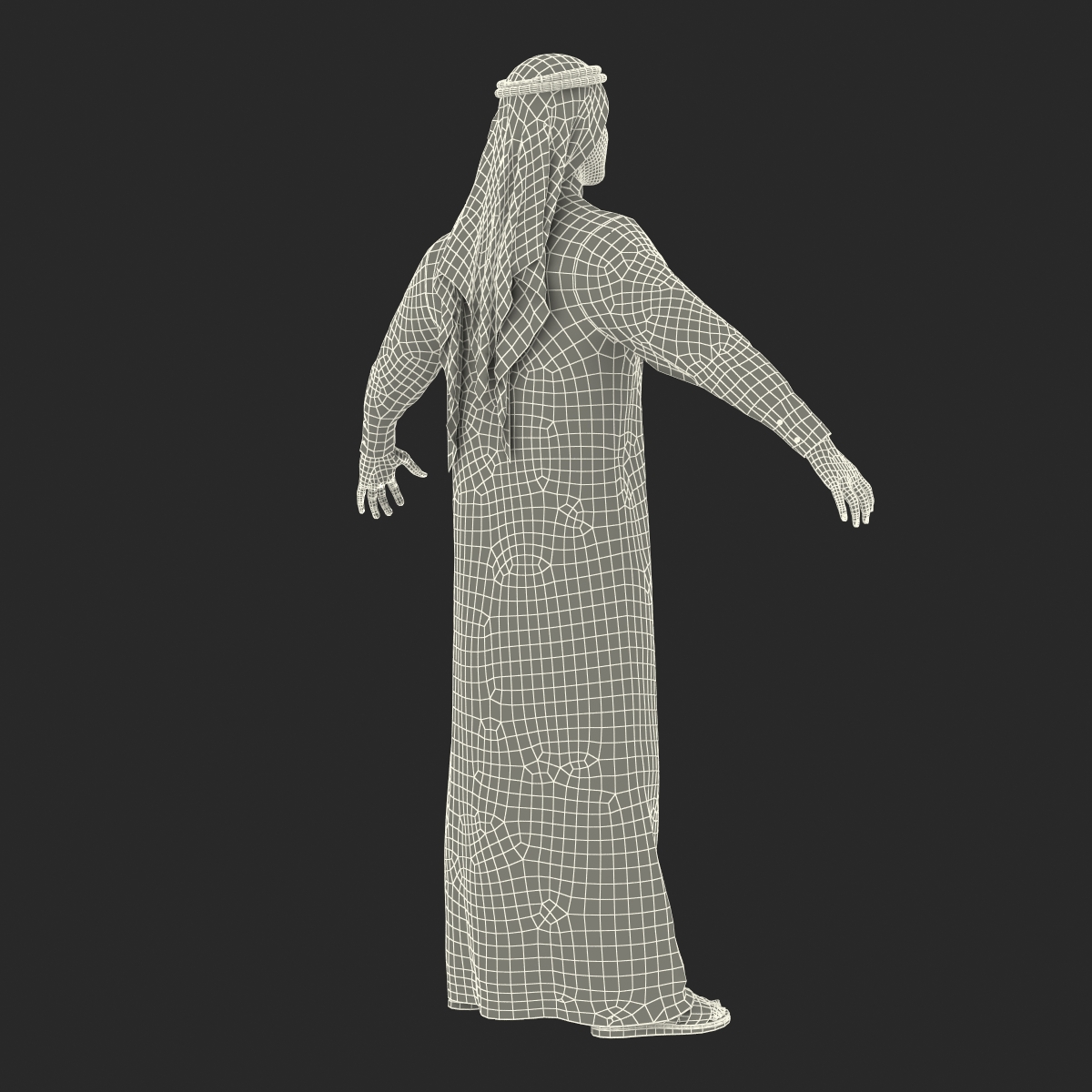 3D model Arab Man Rigged