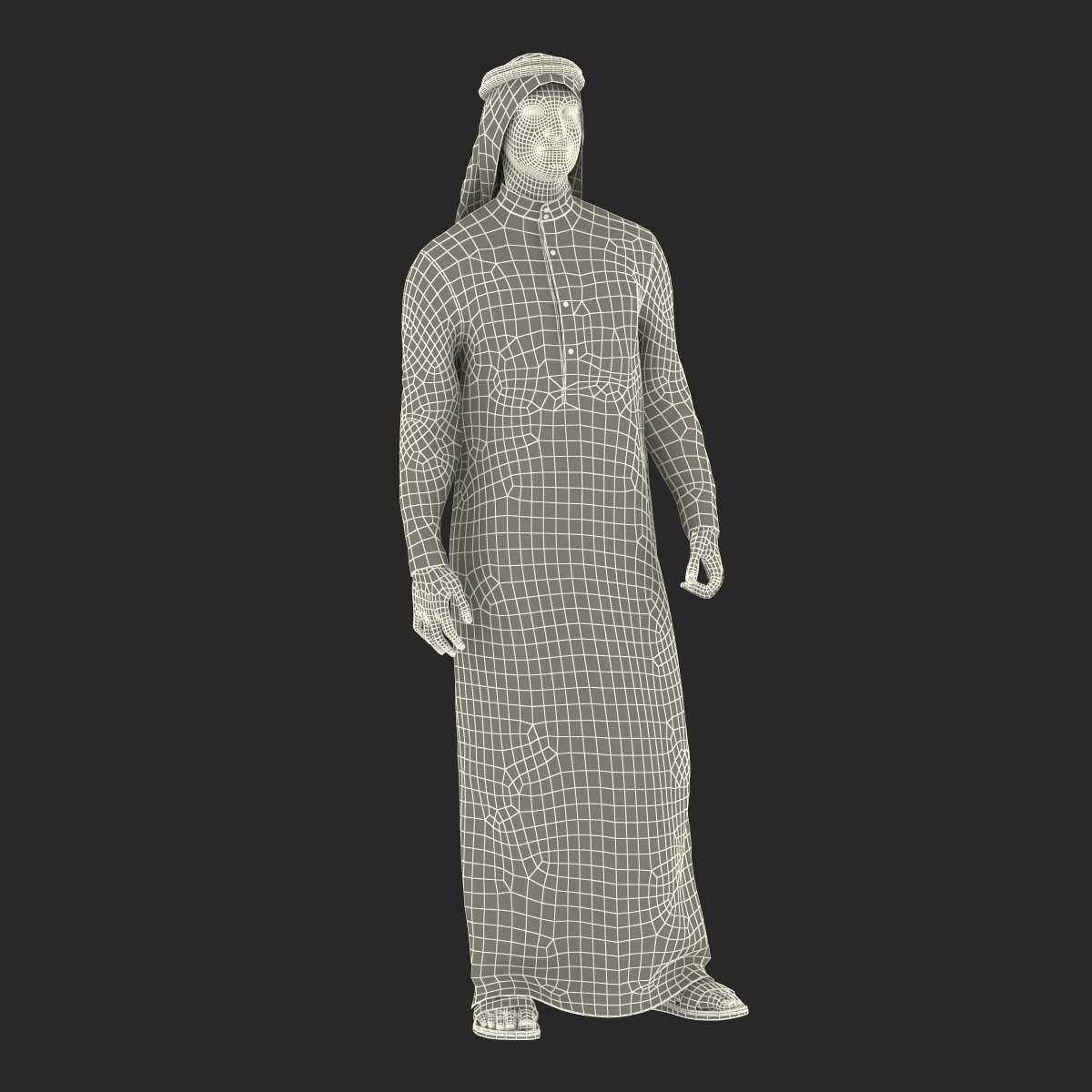 3D model Arab Man Rigged