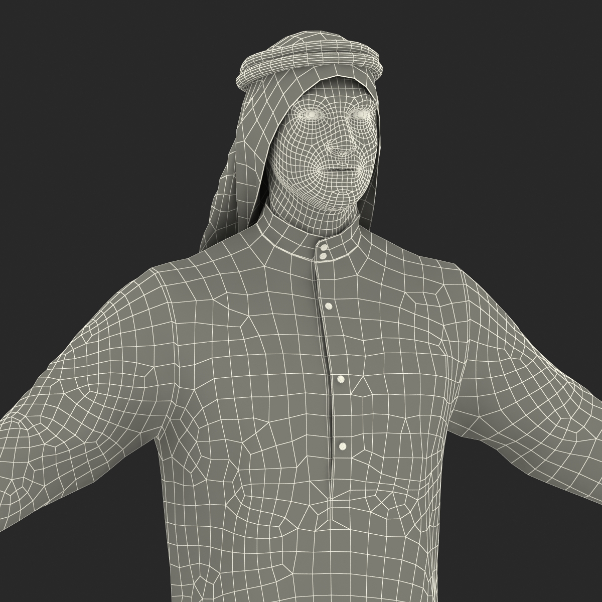 3D model Arab Man