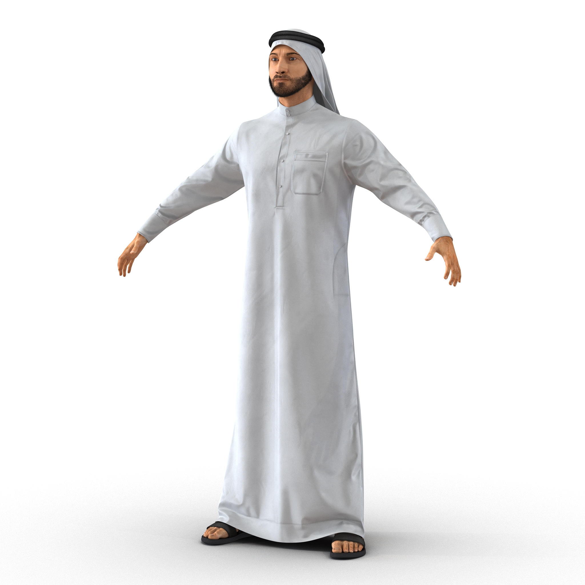 Arab Man with Fur 3D