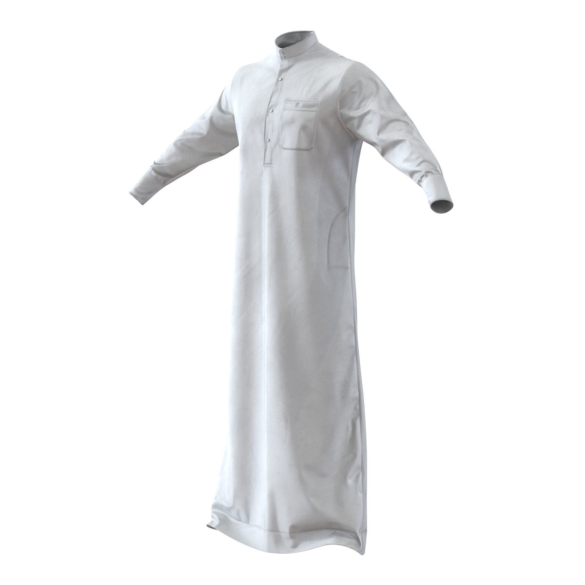 3D Traditional Arab Men Dress Kandura 2