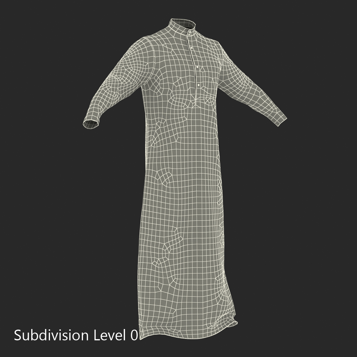 3D Traditional Arab Men Dress Kandura 2