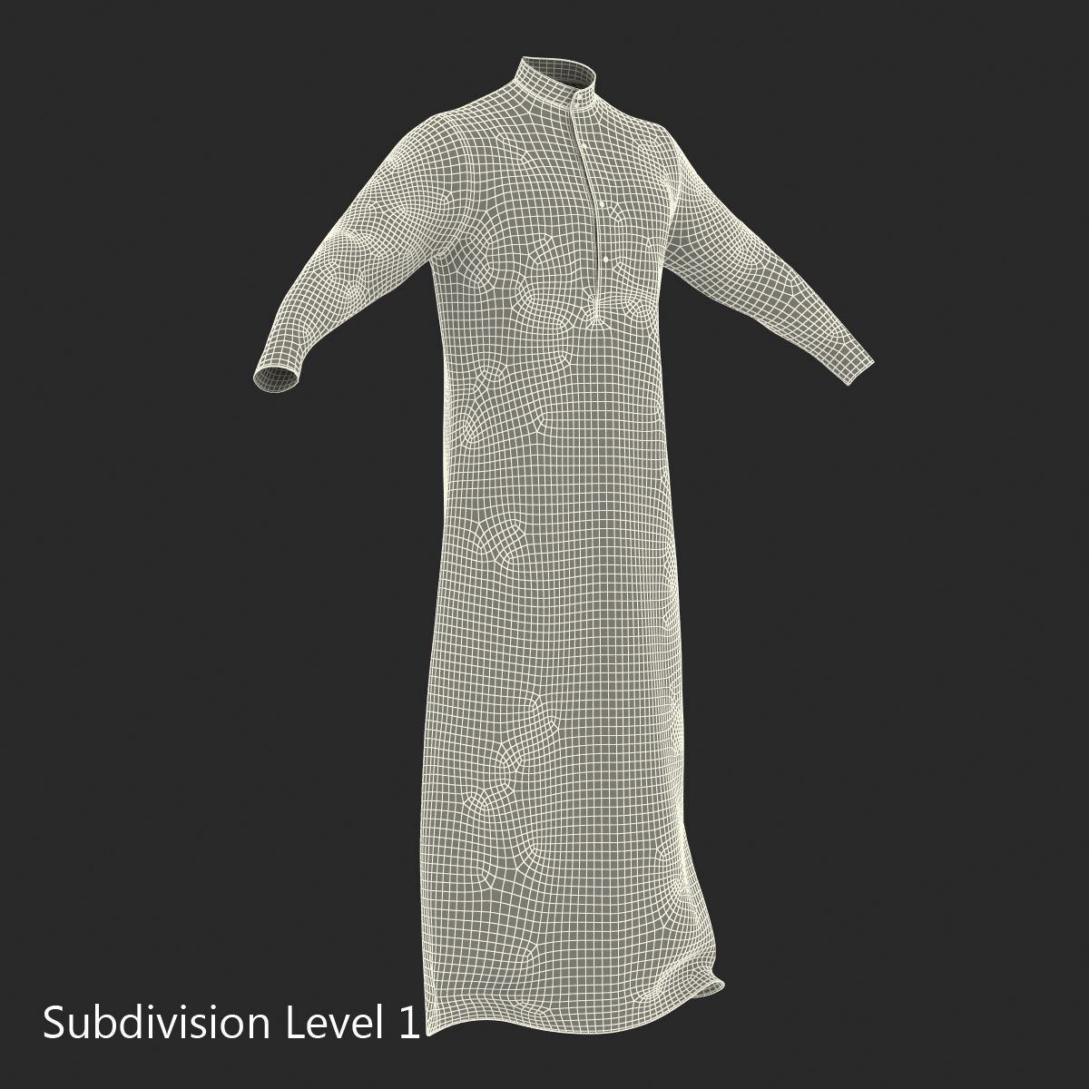 3D Traditional Arab Men Dress Kandura 2