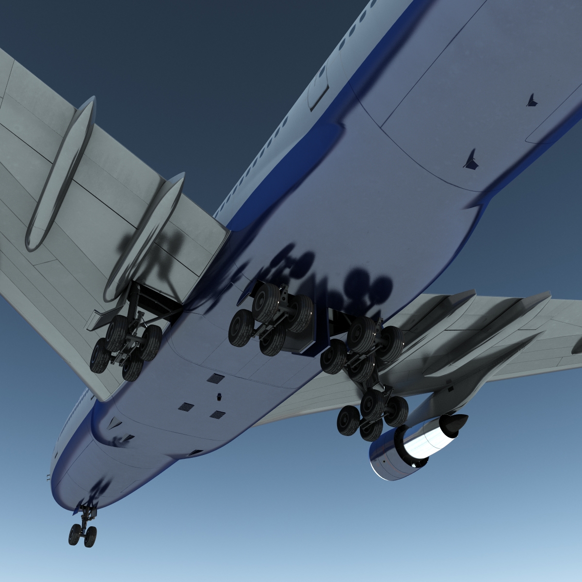 Boeing 747 300 British Airways Rigged 3D