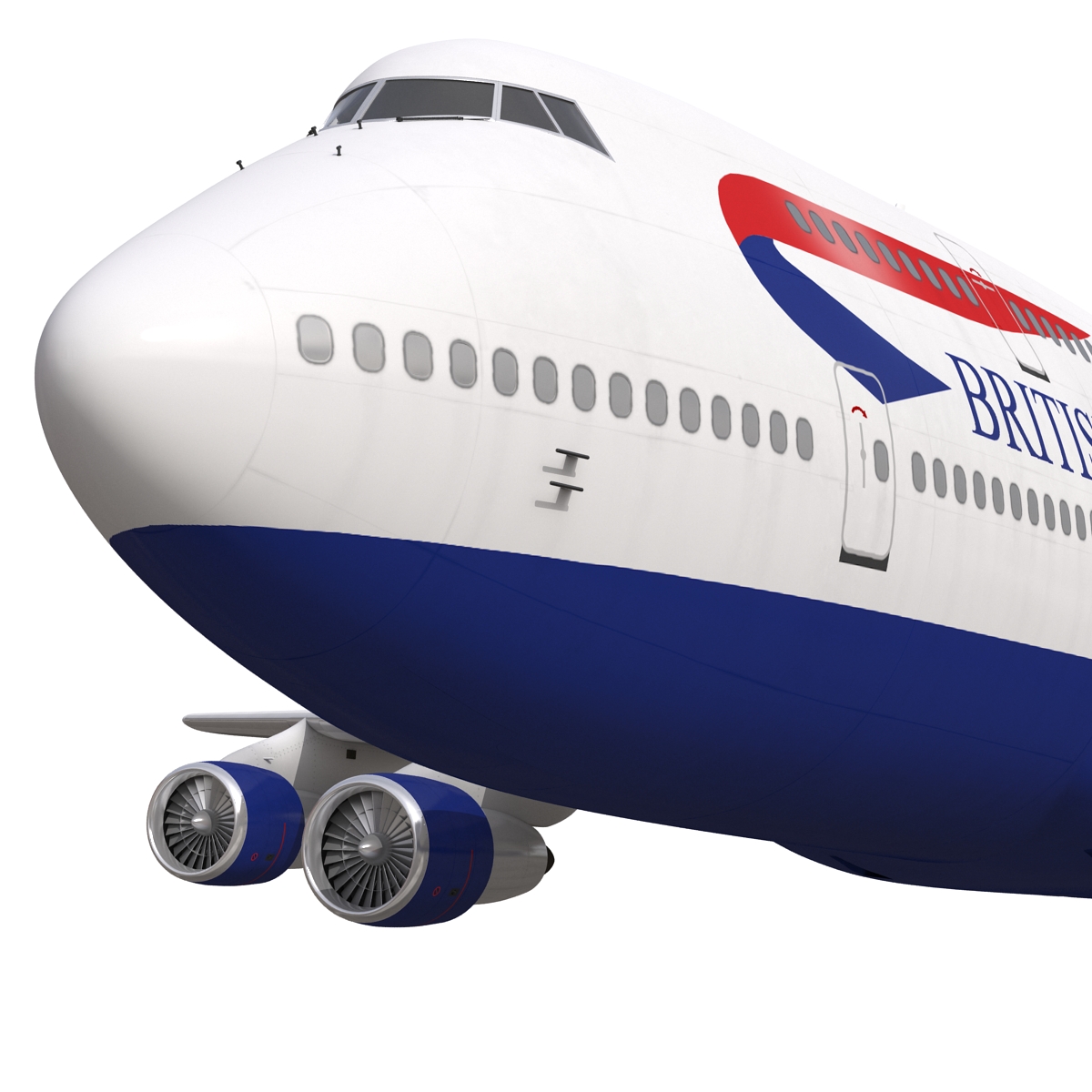 Boeing 747 300 British Airways Rigged 3D