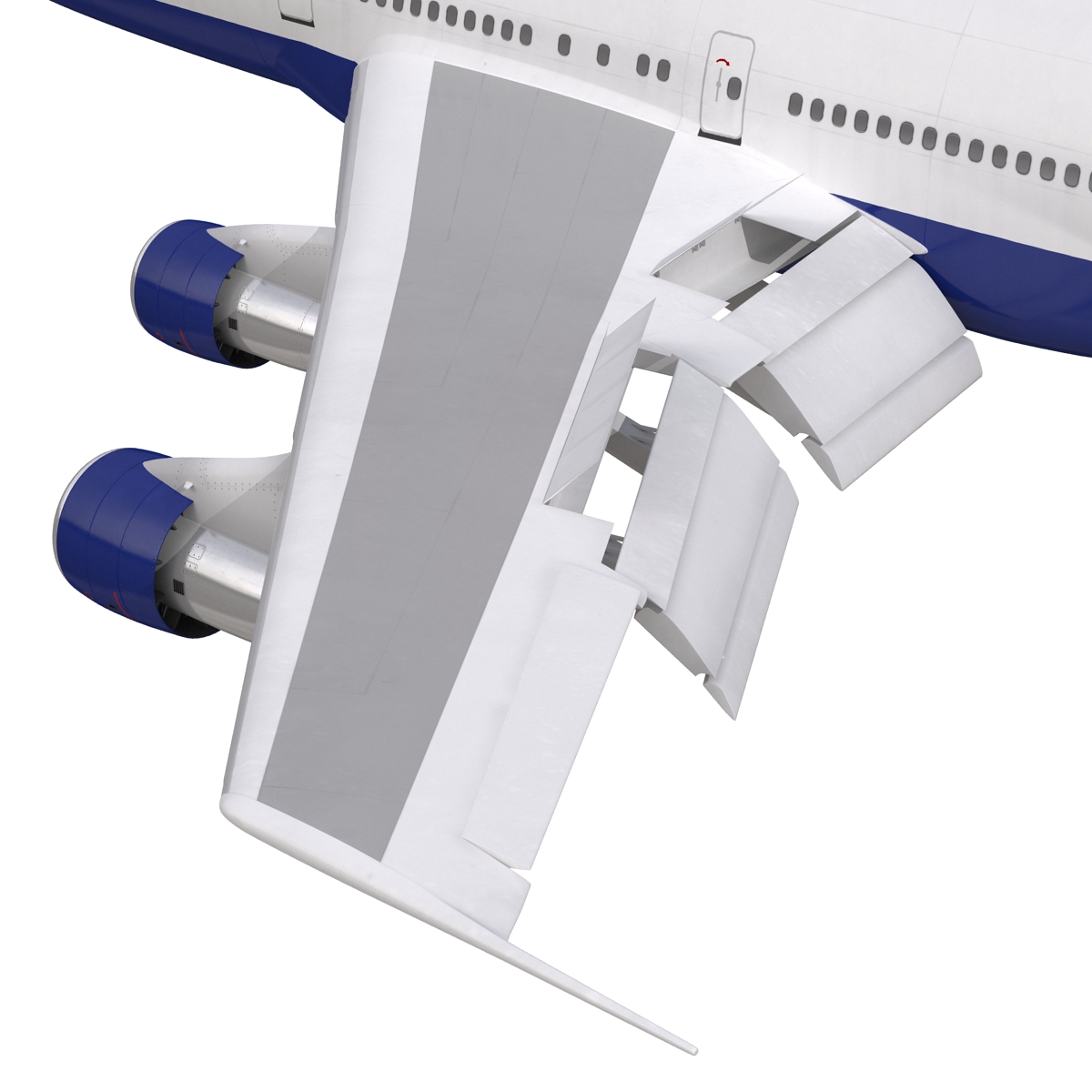 Boeing 747 300 British Airways Rigged 3D