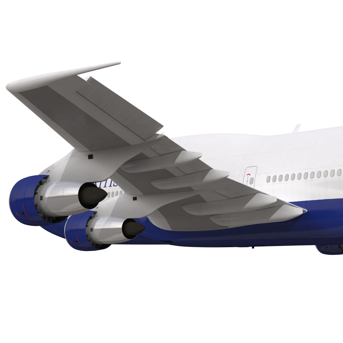 Boeing 747 300 British Airways Rigged 3D