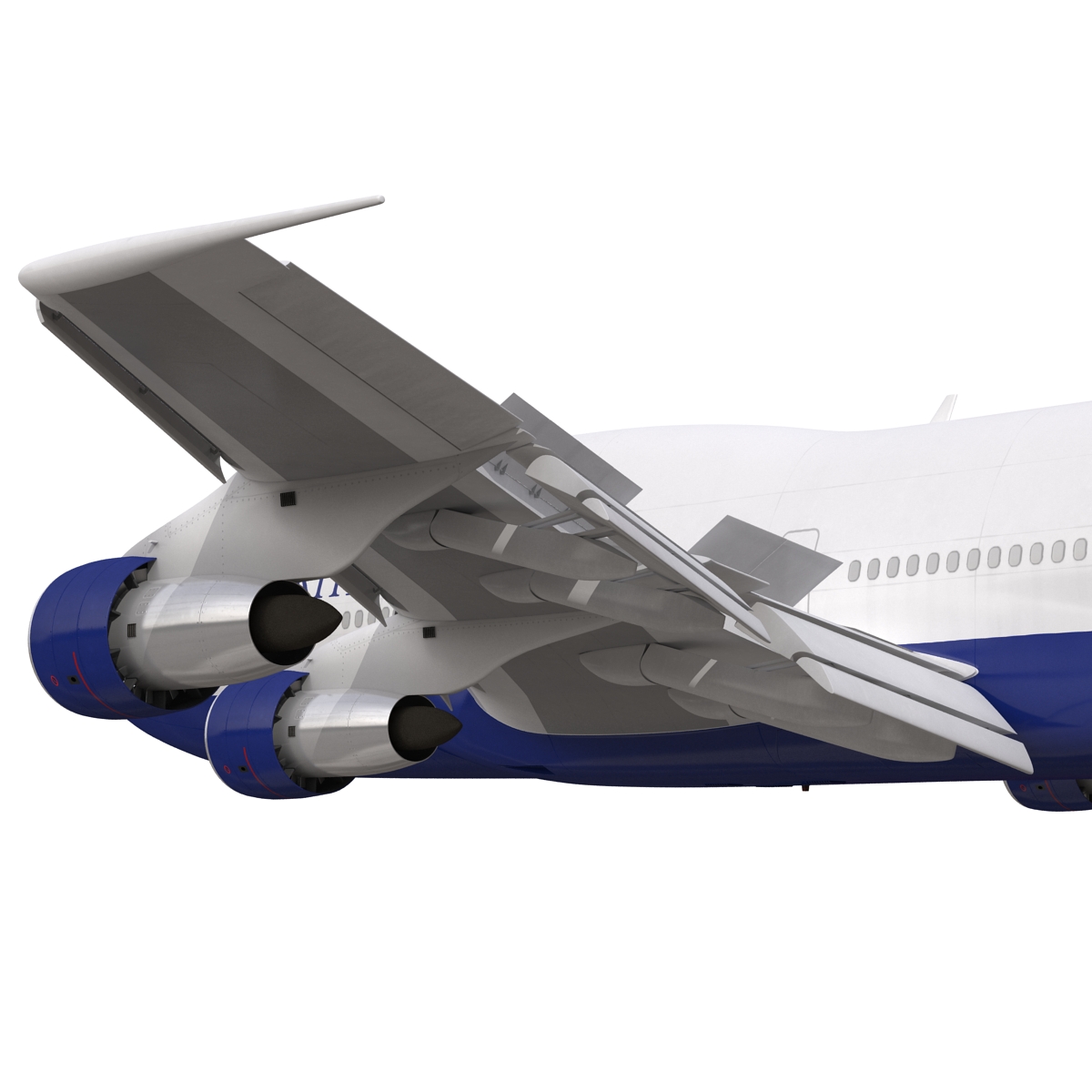 Boeing 747 300 British Airways Rigged 3D