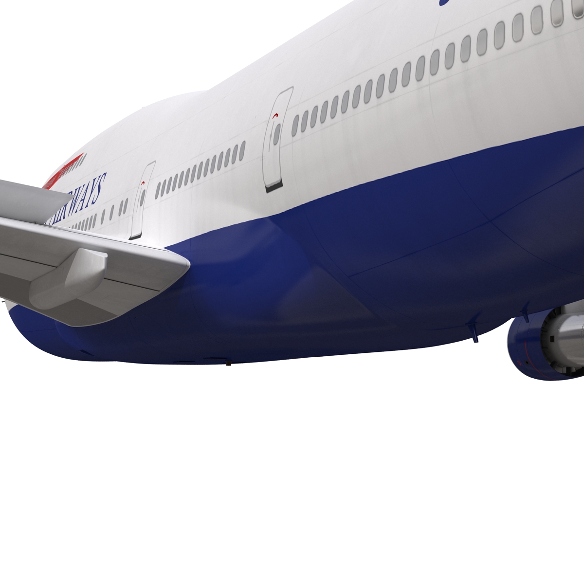 Boeing 747 300 British Airways Rigged 3D