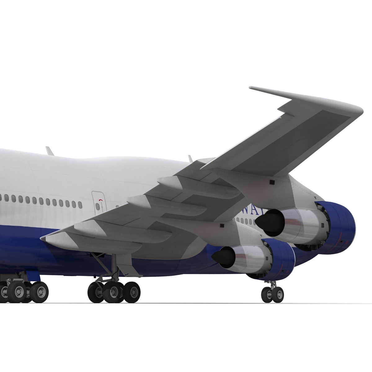 Boeing 747 300 British Airways Rigged 3D