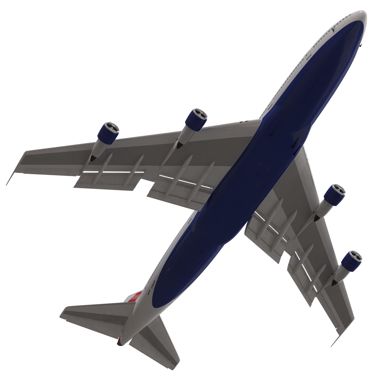 Boeing 747 300 British Airways Rigged 3D