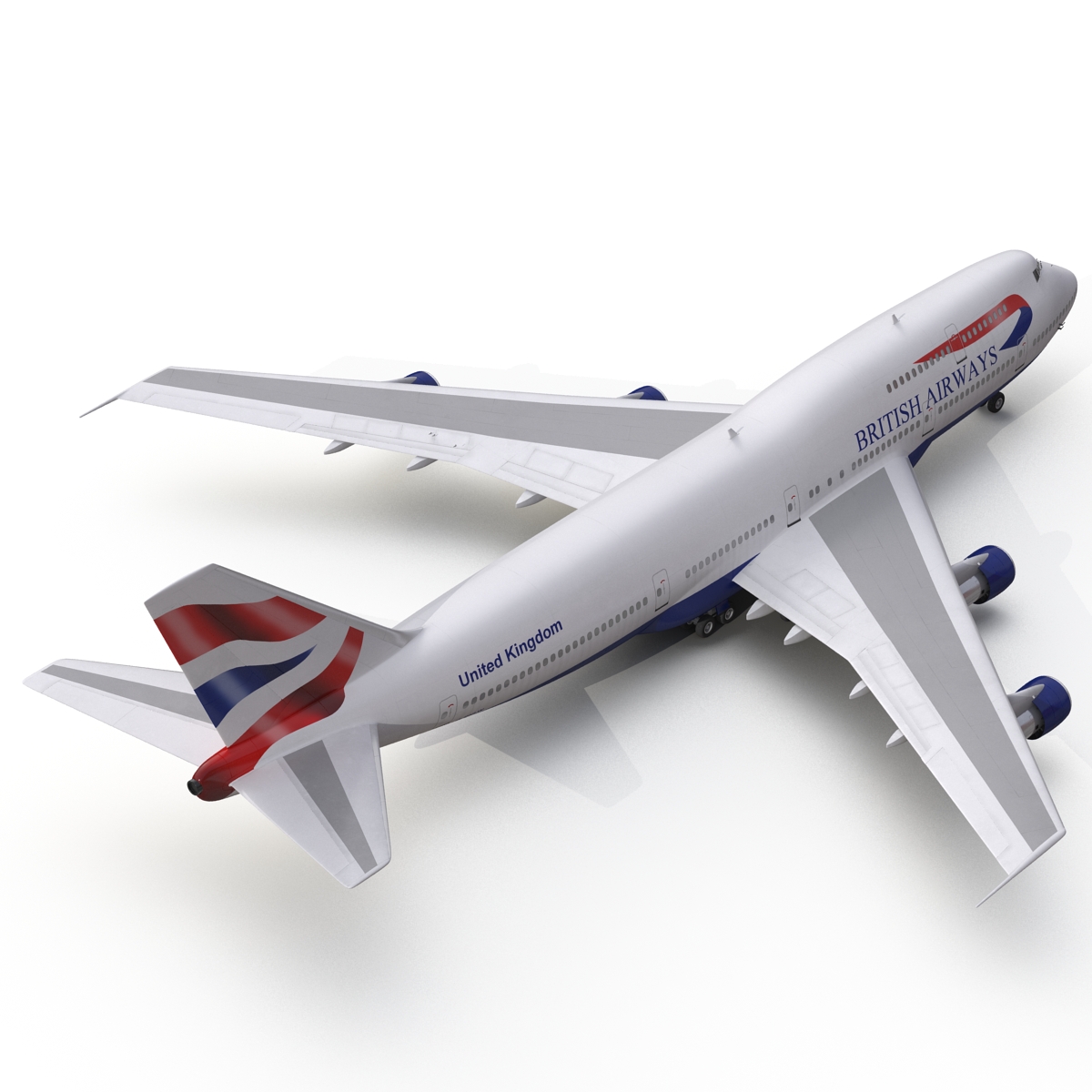 Boeing 747 300 British Airways Rigged 3D