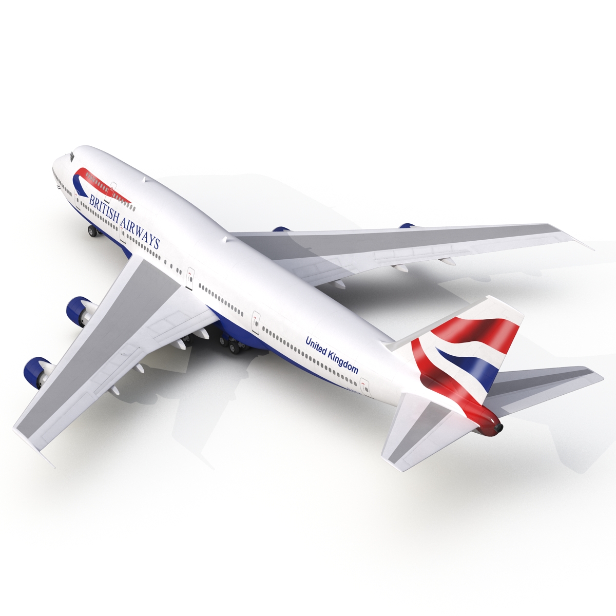 Boeing 747 300 British Airways Rigged 3D