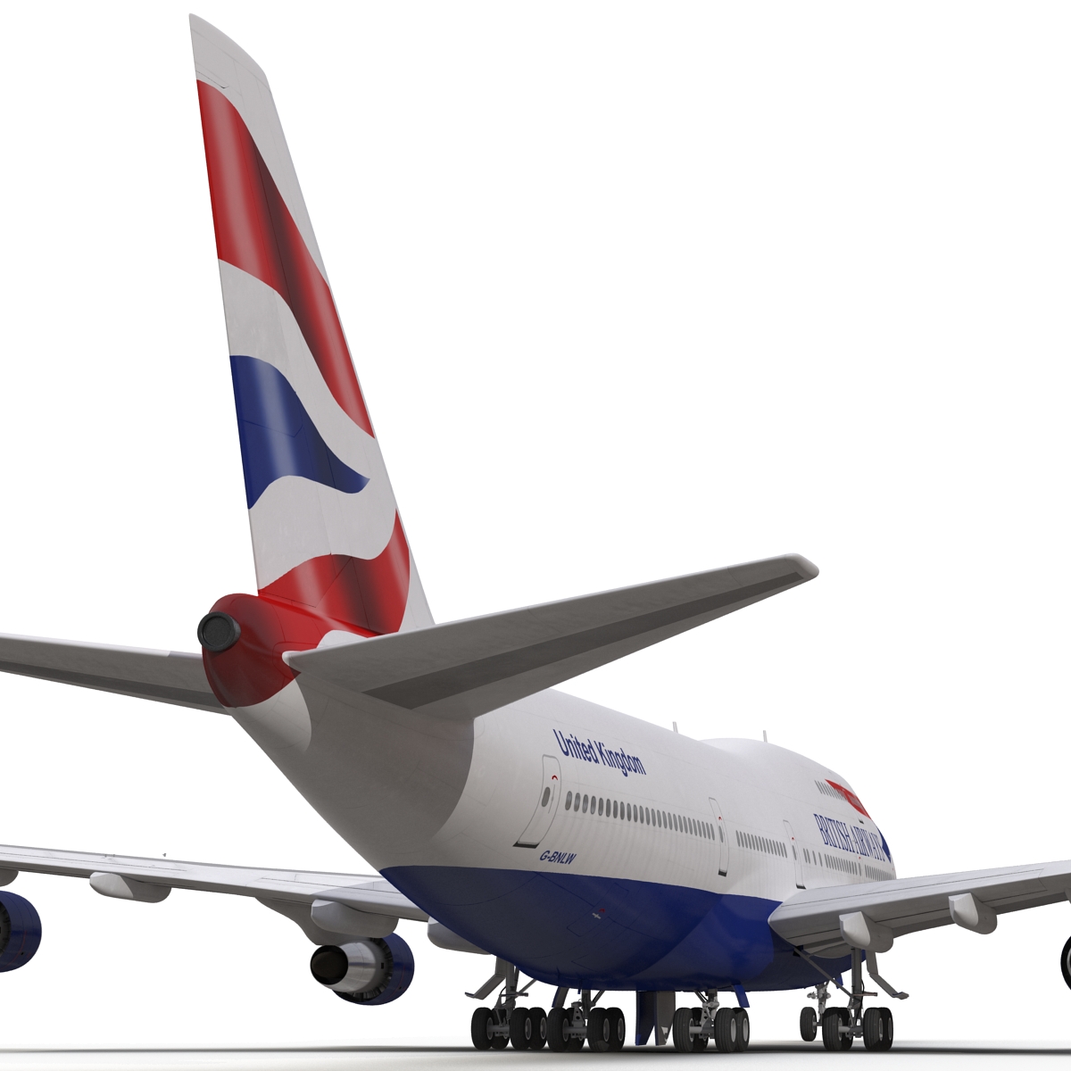 Boeing 747 300 British Airways Rigged 3D