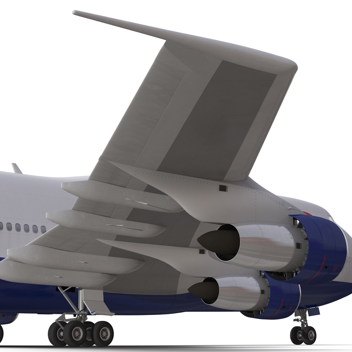 Boeing 747 300 British Airways Rigged 3D