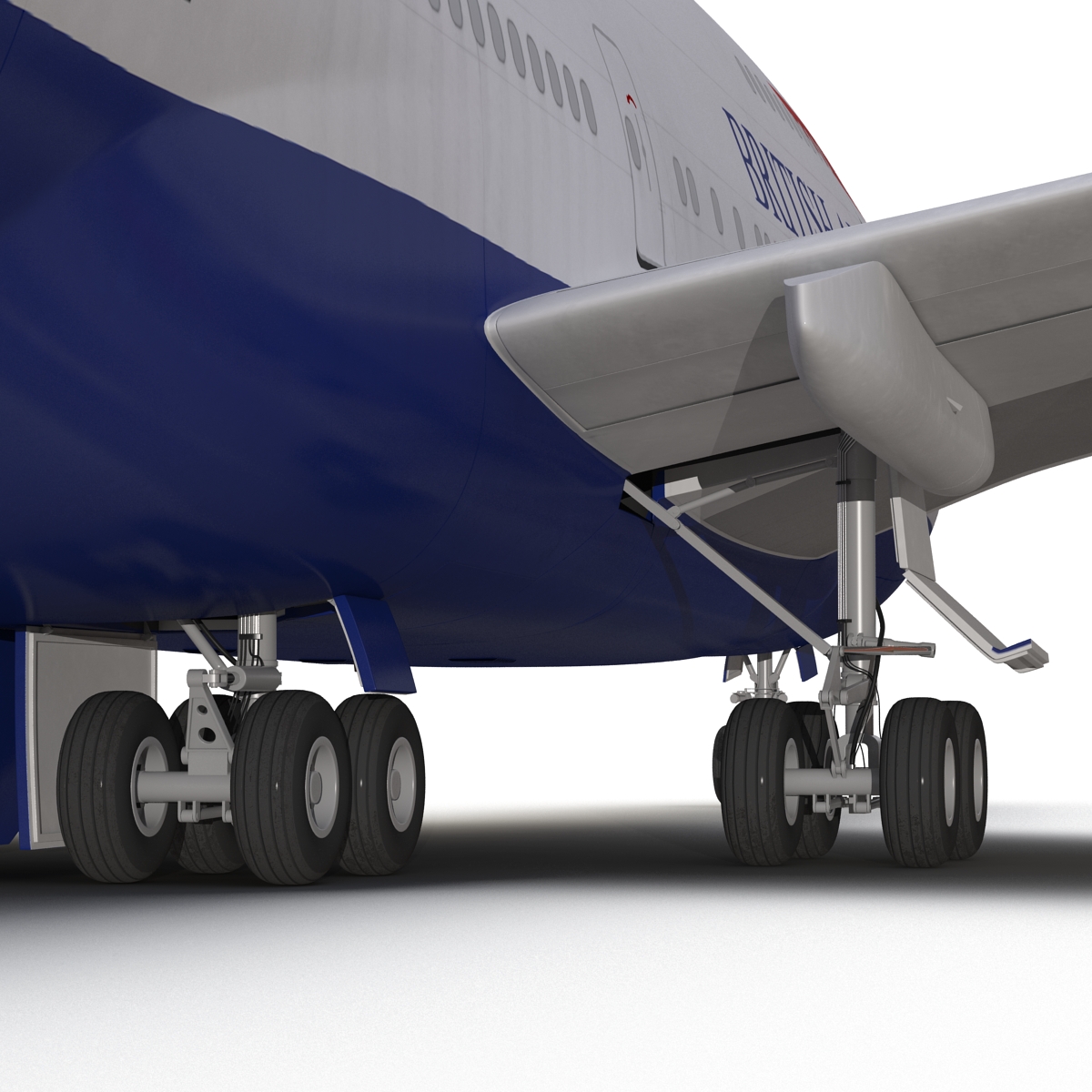 Boeing 747 300 British Airways Rigged 3D