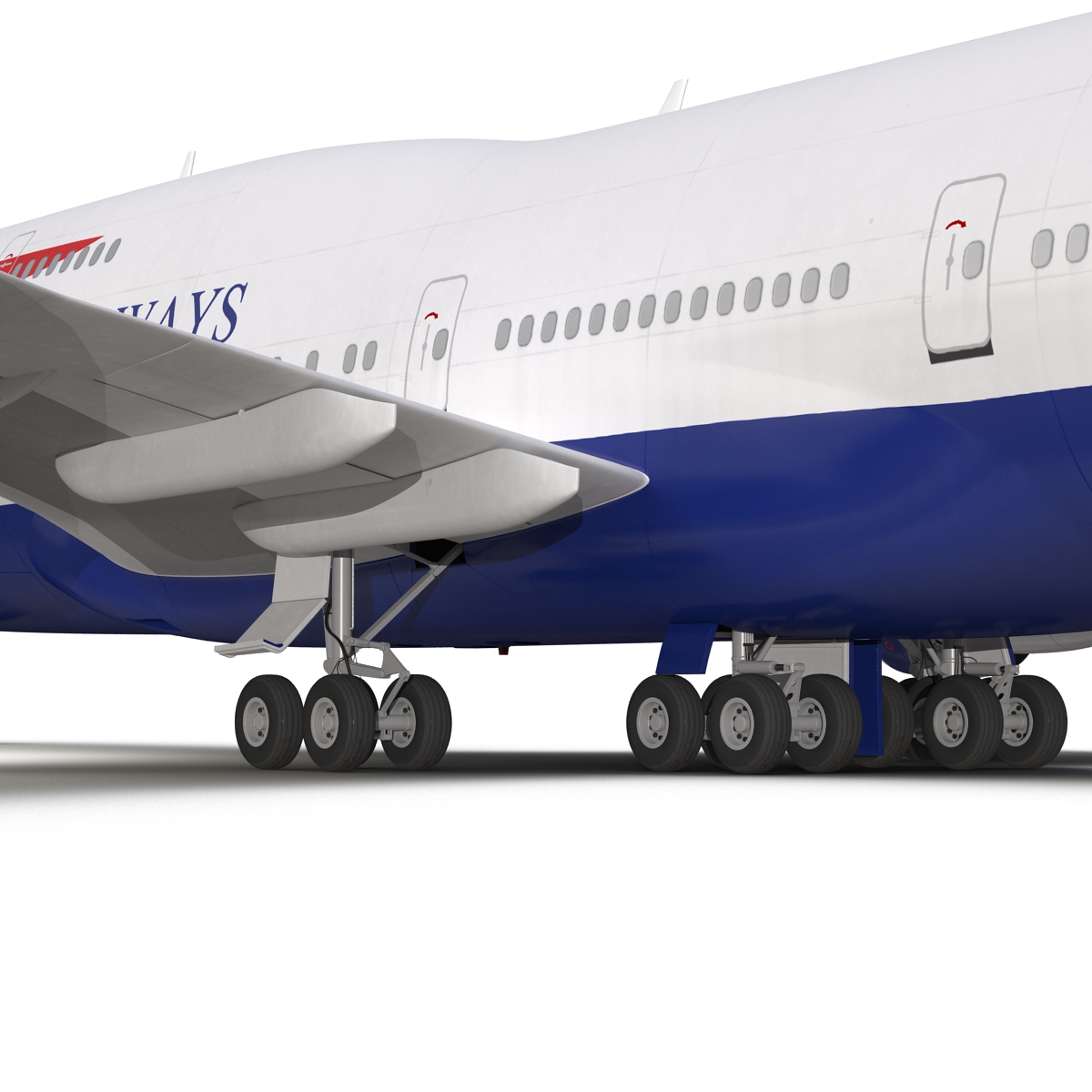 Boeing 747 300 British Airways Rigged 3D