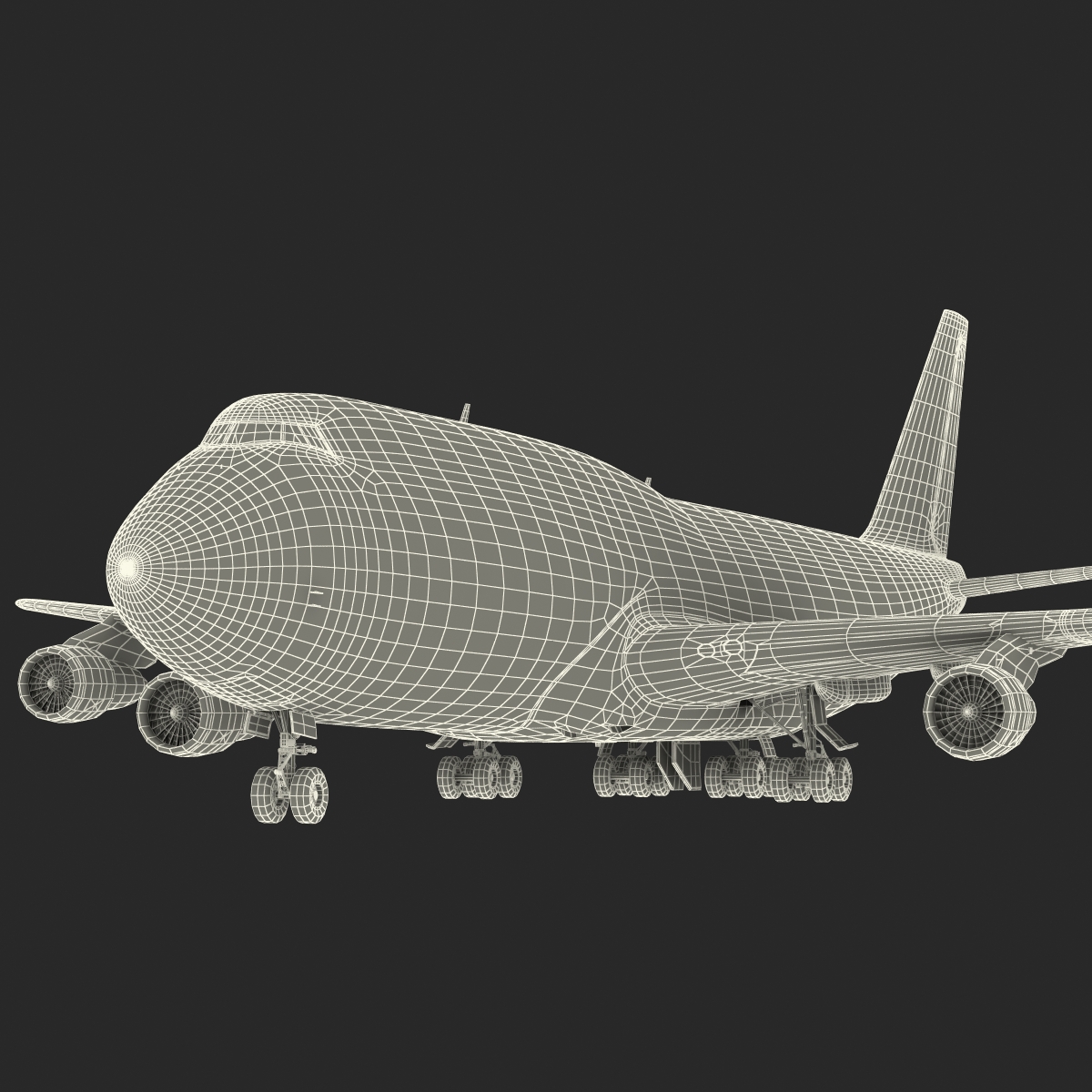 Boeing 747 300 British Airways Rigged 3D