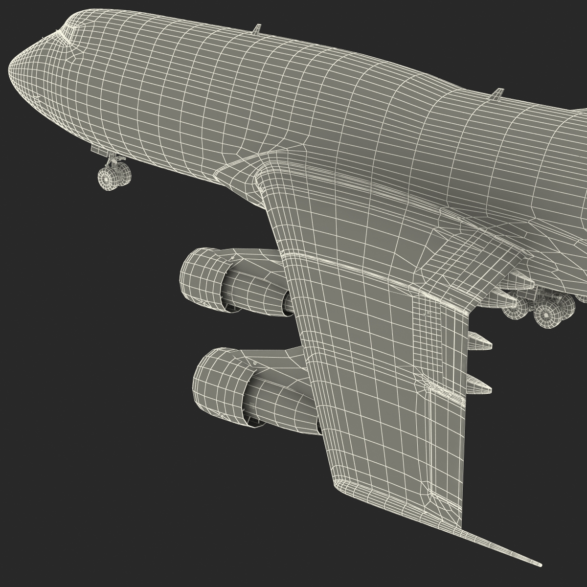 Boeing 747 300 British Airways Rigged 3D