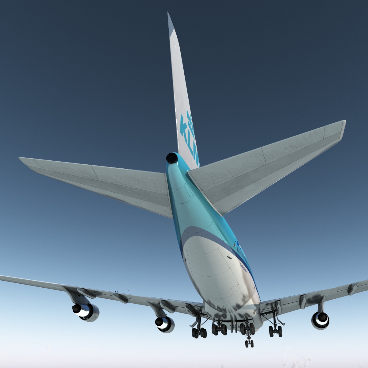 3D model Boeing 747 300 KLM Rigged