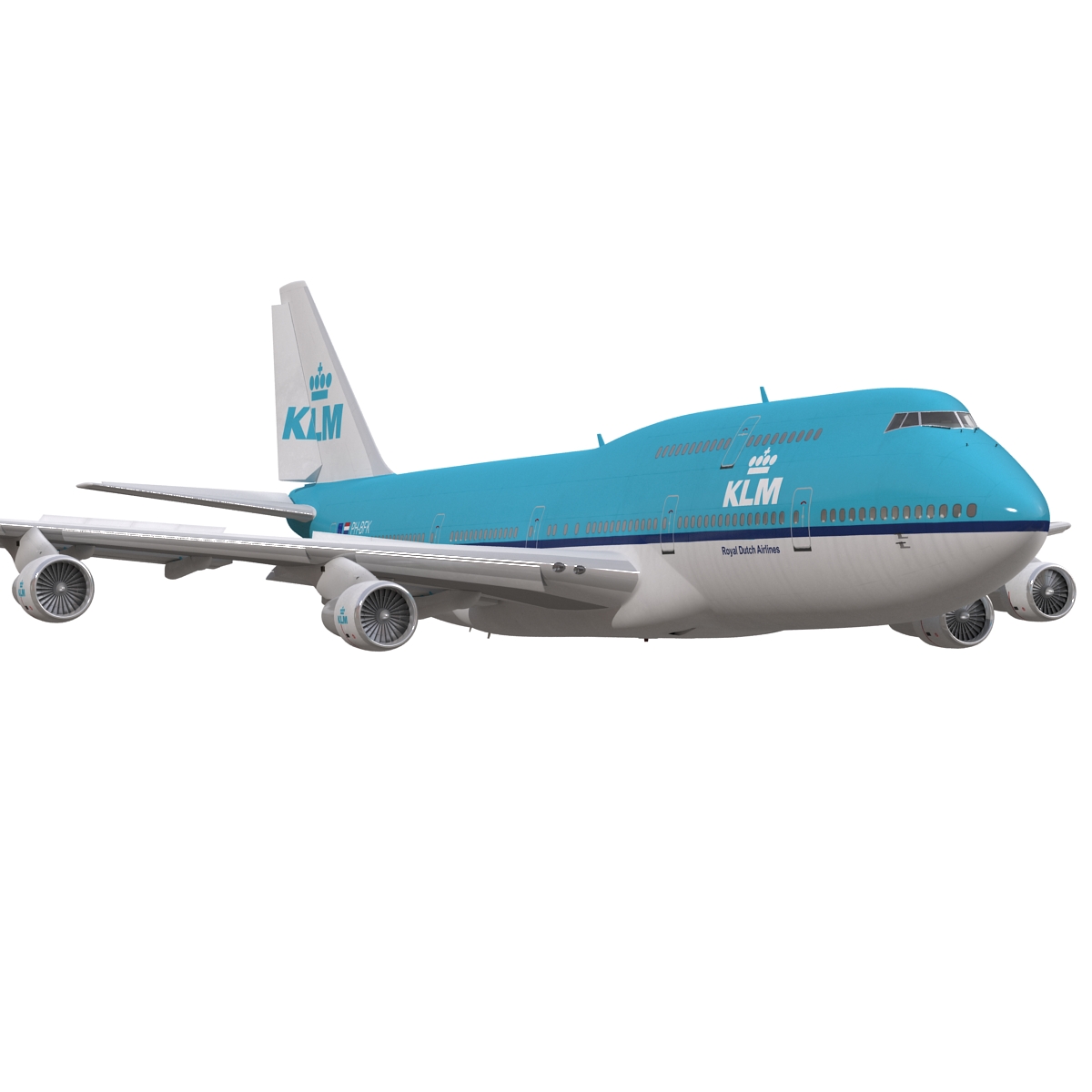 3D model Boeing 747 300 KLM Rigged