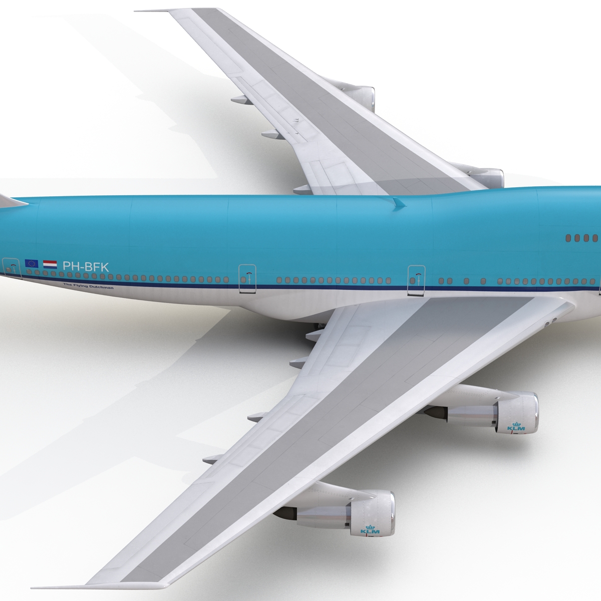 3D model Boeing 747 300 KLM Rigged