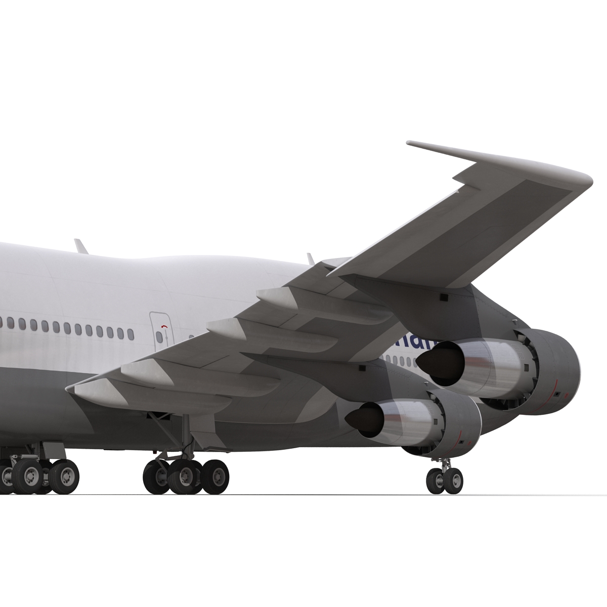 3D Boeing 747 300 Lufthansa Rigged