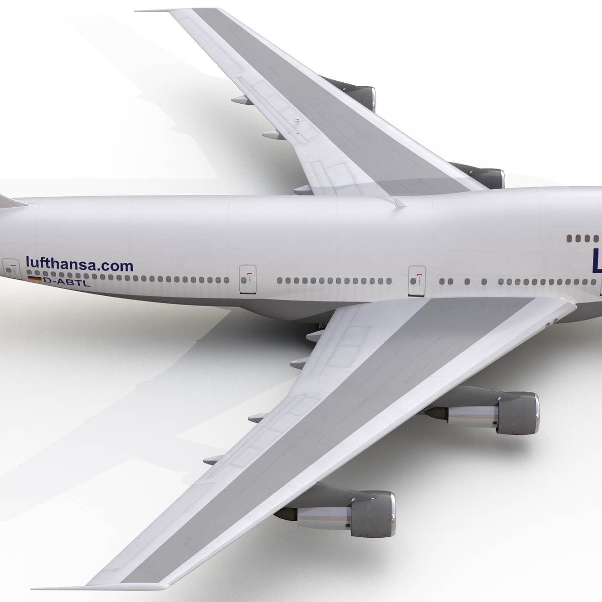 3D Boeing 747 300 Lufthansa Rigged