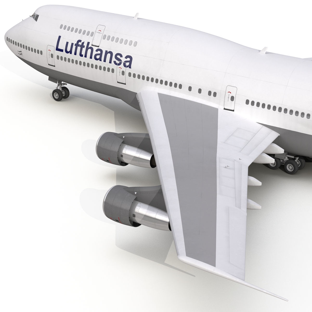 3D Boeing 747 300 Lufthansa Rigged