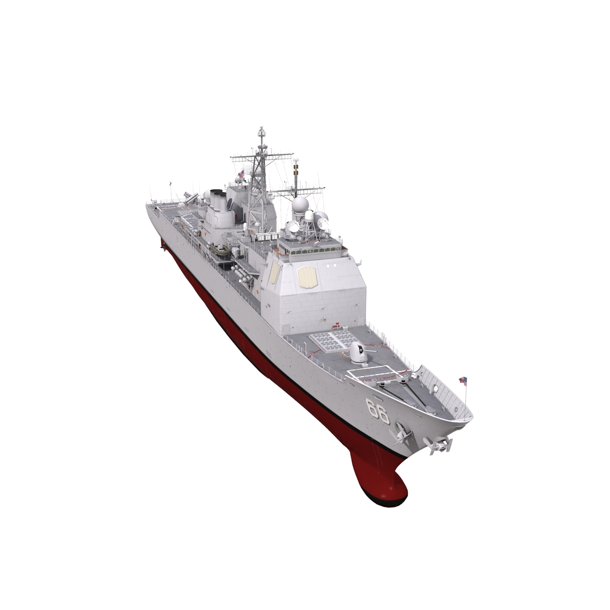 3D model Ticonderoga Class Cruiser Hue City CG 66