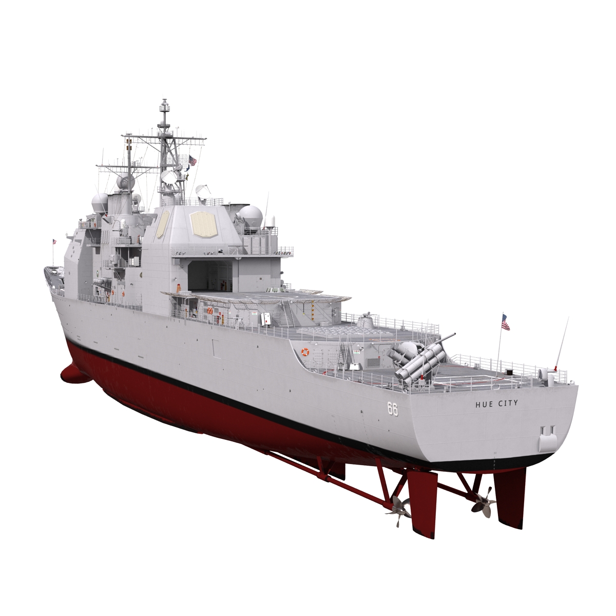 3D model Ticonderoga Class Cruiser Hue City CG 66