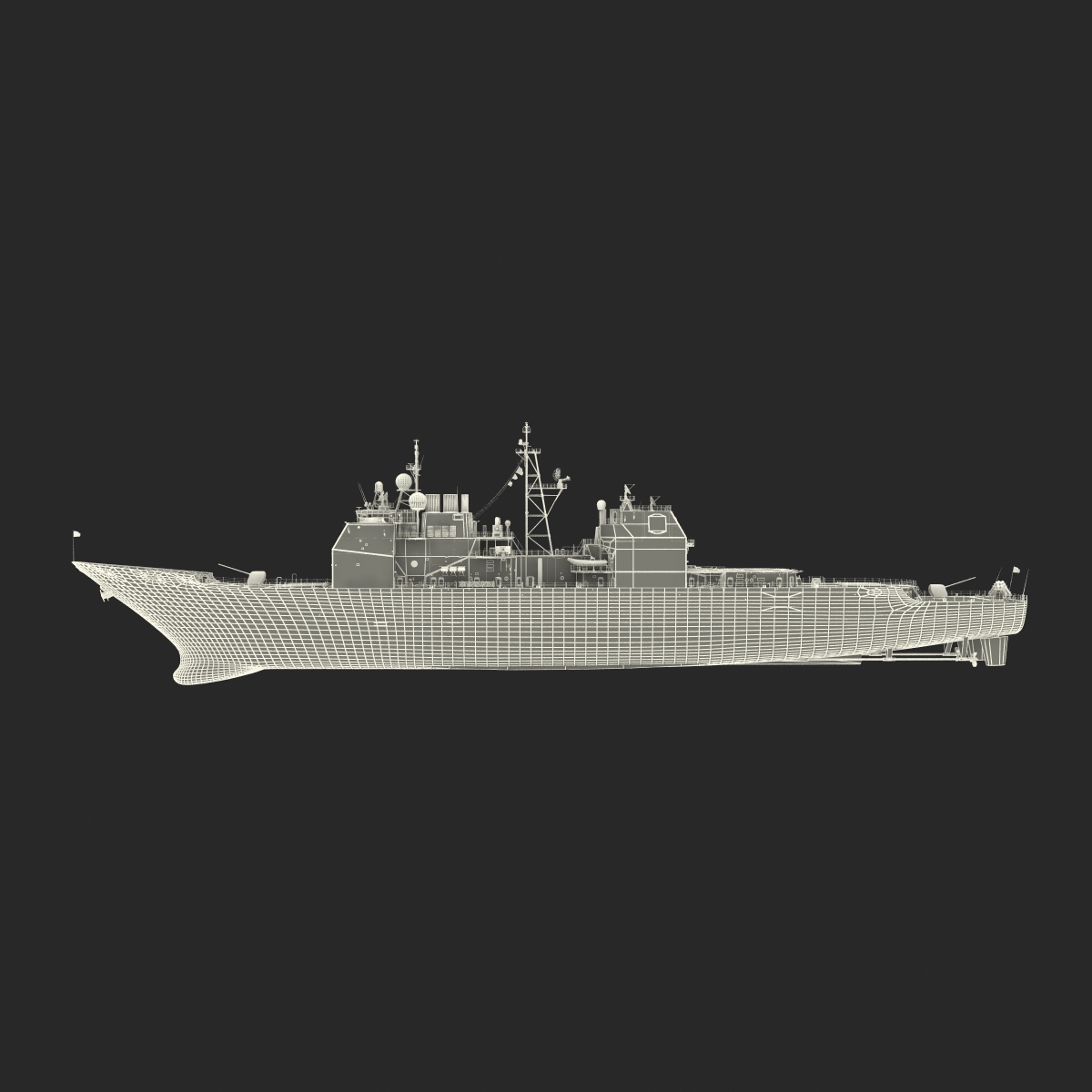 3D model Ticonderoga Class Cruiser Hue City CG 66