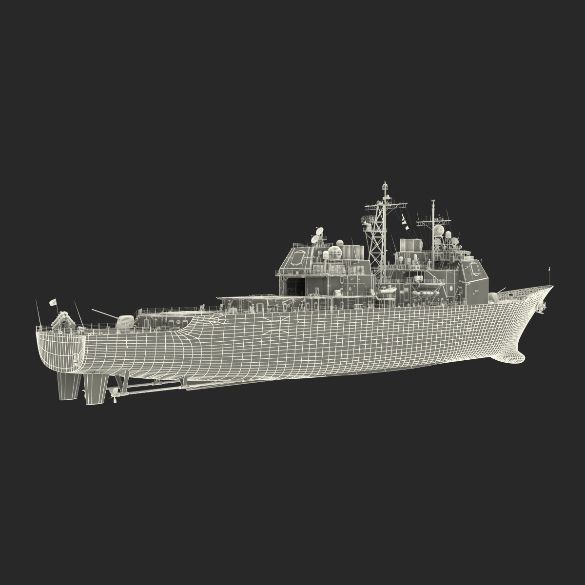 3D model Ticonderoga Class Cruiser Hue City CG 66