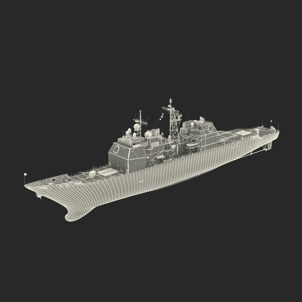 3D model Ticonderoga Class Cruiser Hue City CG 66