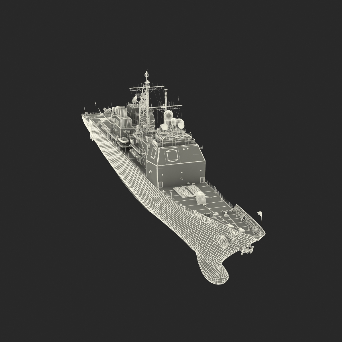 3D model Ticonderoga Class Cruiser Hue City CG 66