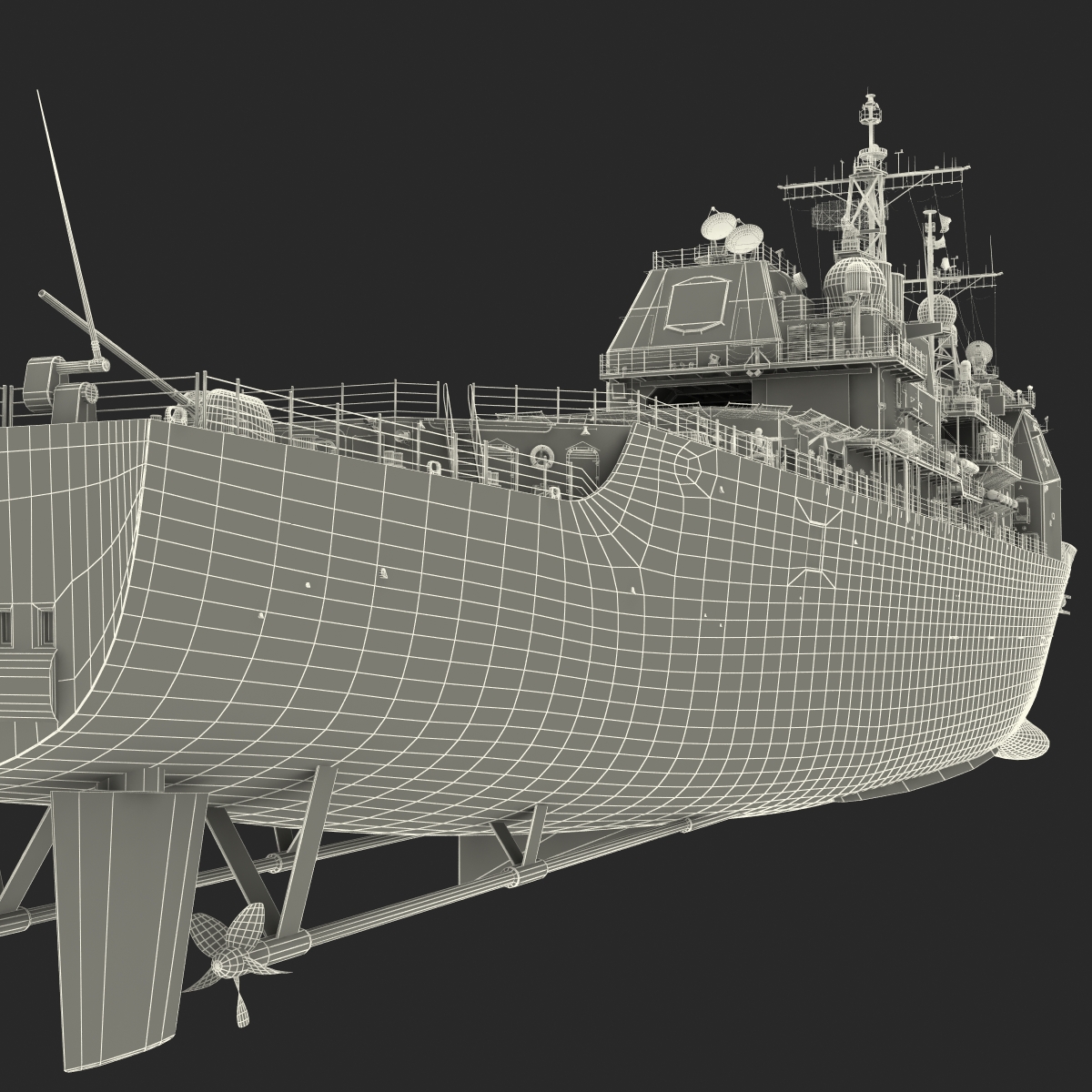 3D model Ticonderoga Class Cruiser Hue City CG 66