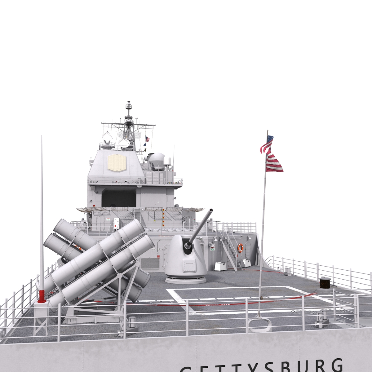 Ticonderoga Class Cruiser Gettysburg CG 64 3D