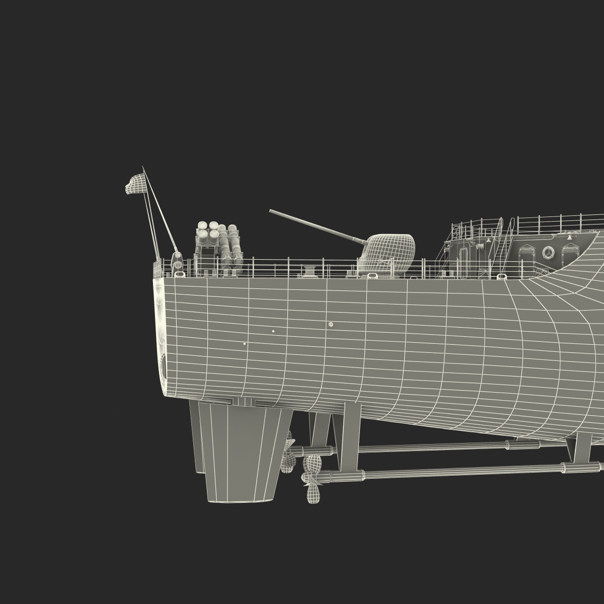 3D Ticonderoga Class Cruiser Lake Champlain CG 57