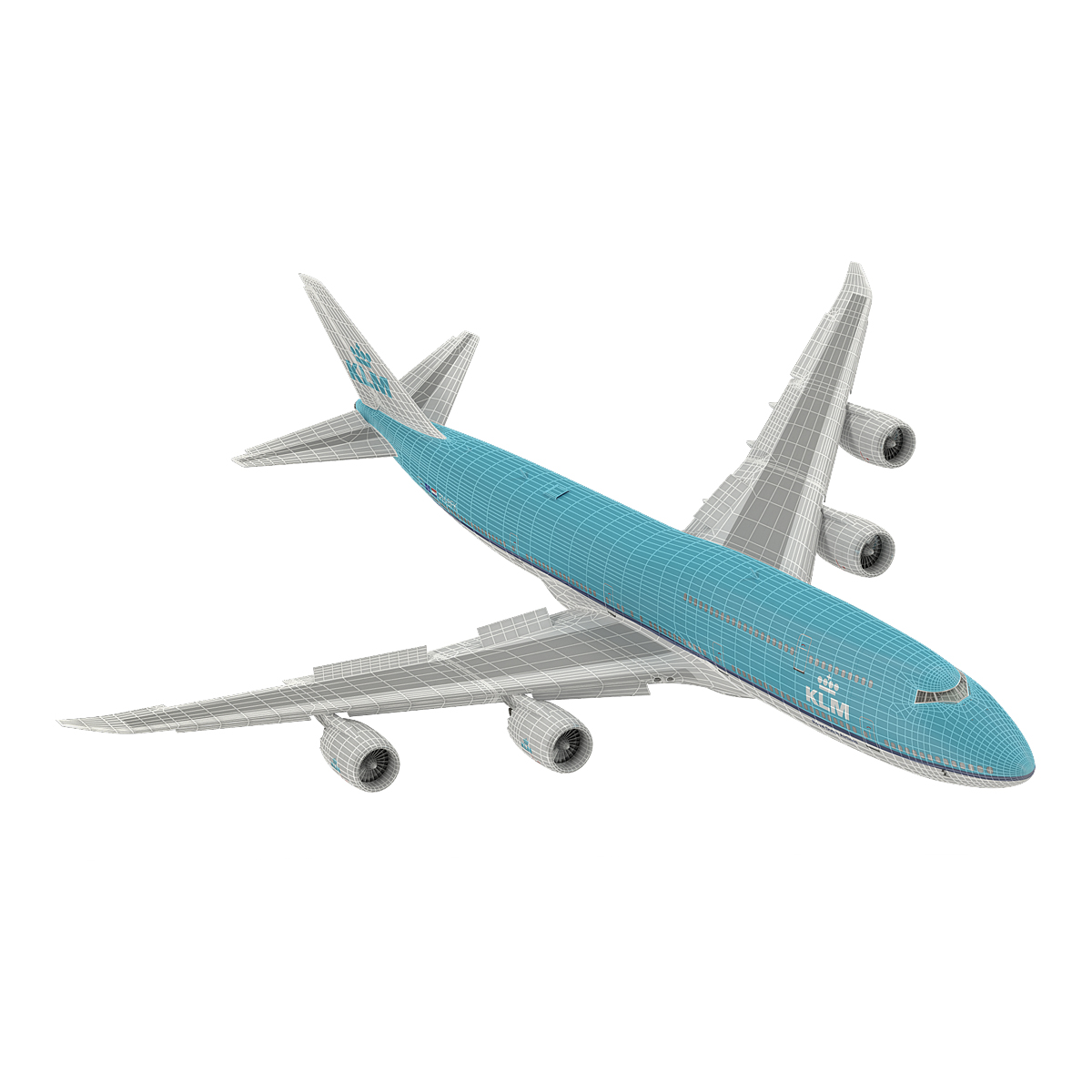 Boeing 747 8I KLM Rigged 3D model