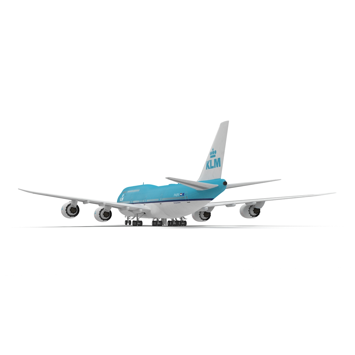 Boeing 747 8I KLM Rigged 3D model