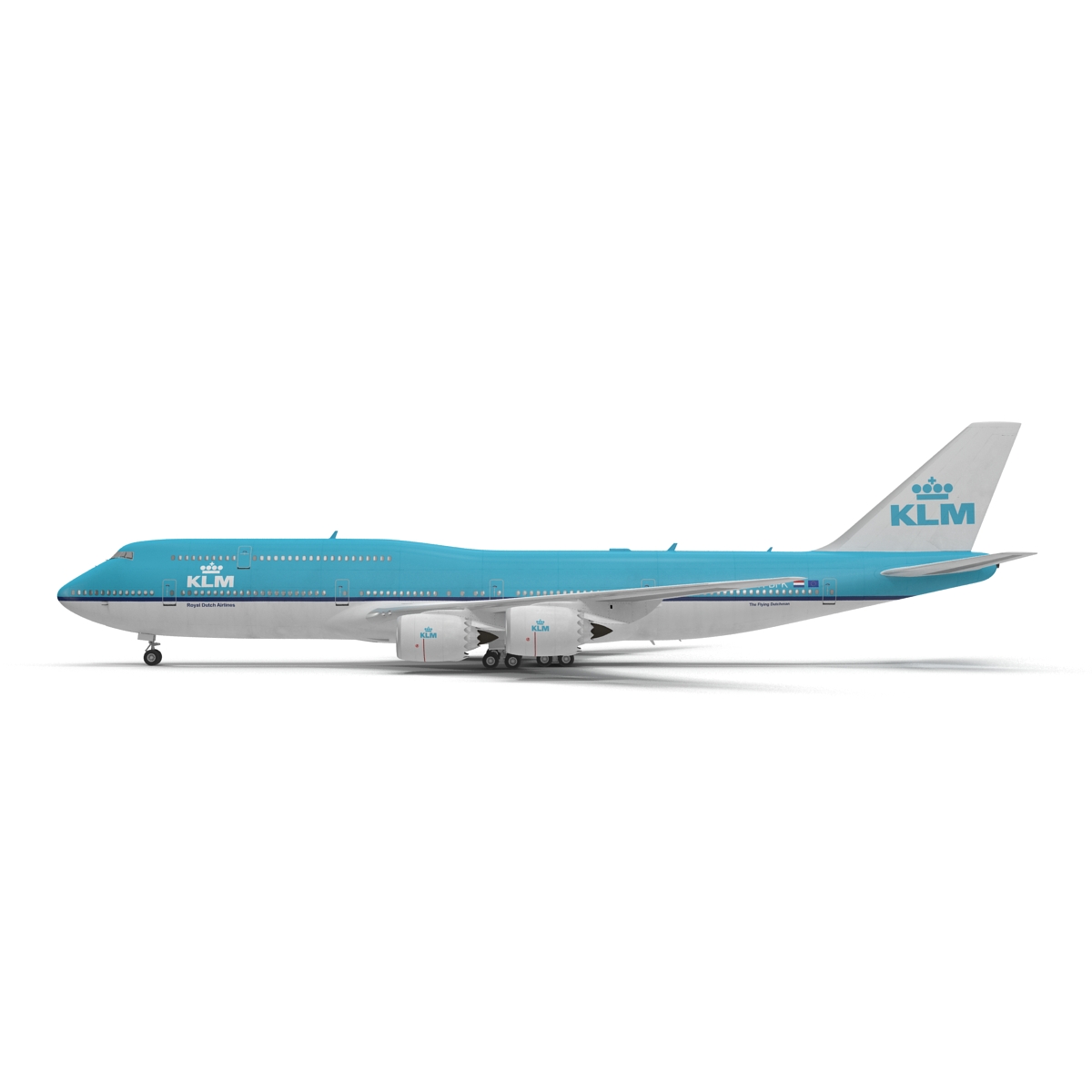 Boeing 747 8I KLM Rigged 3D model