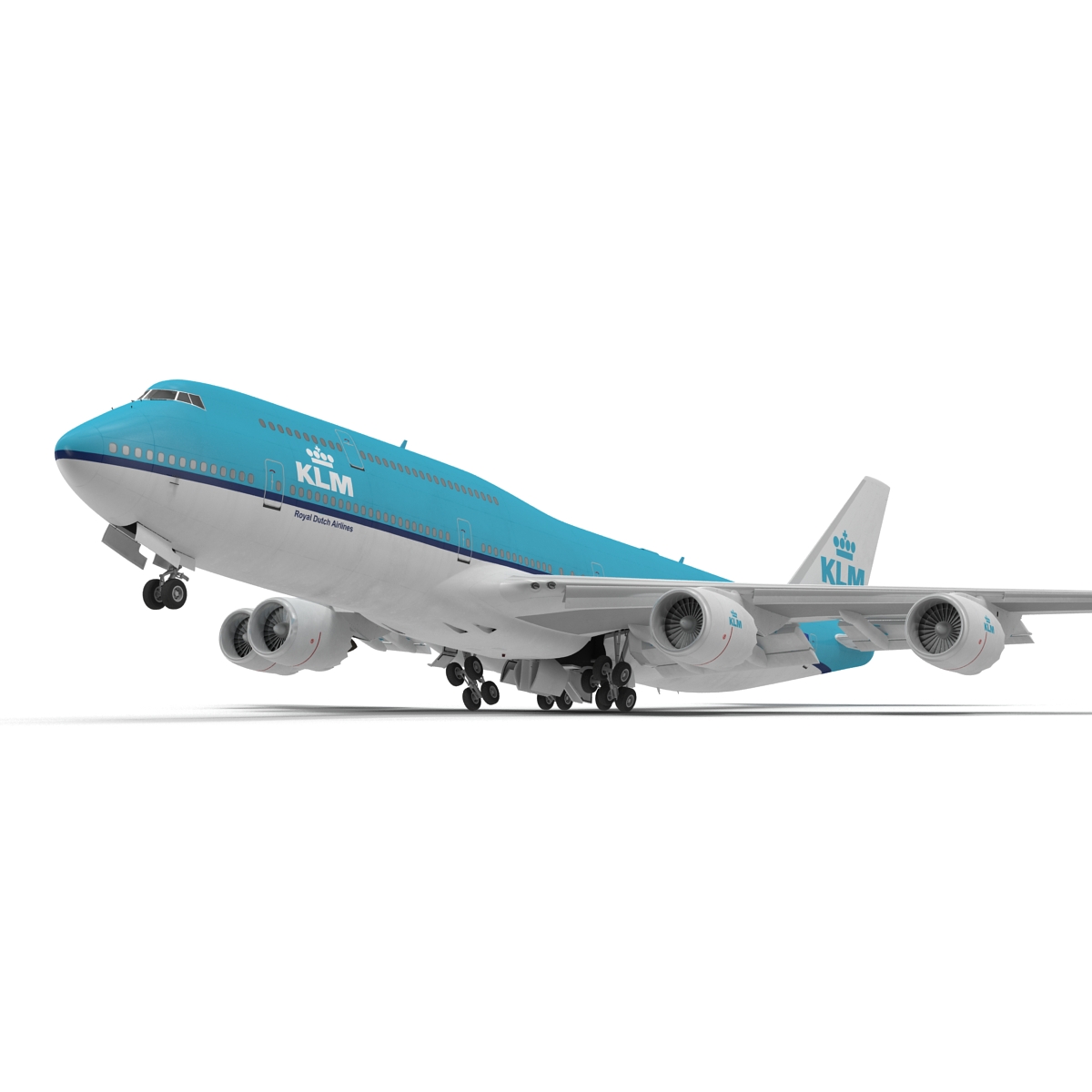 Boeing 747 8I KLM Rigged 3D model