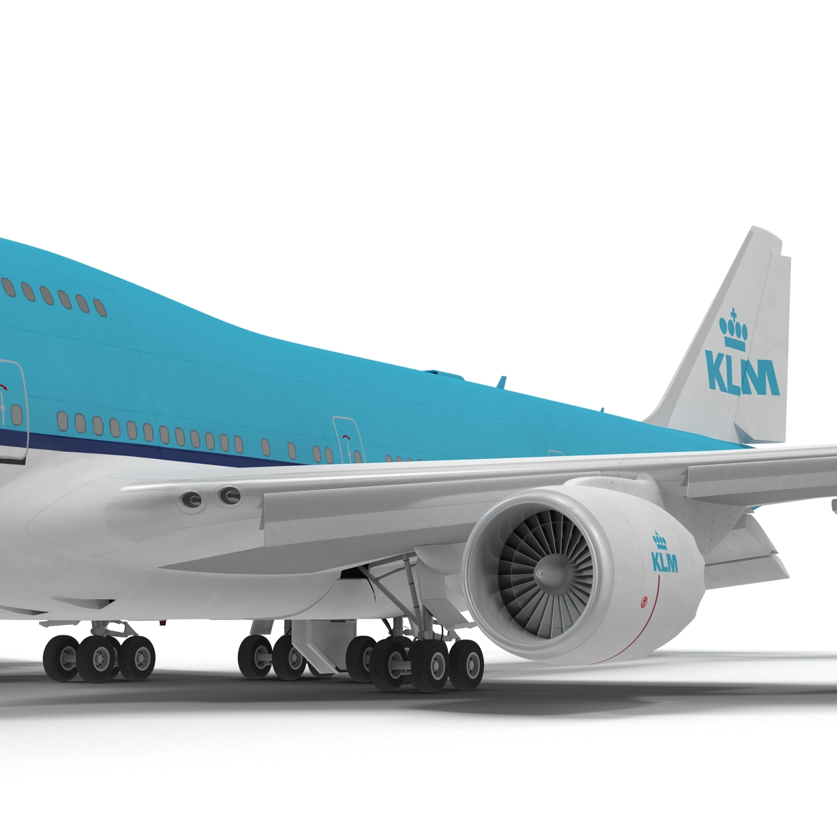 Boeing 747 8I KLM Rigged 3D model