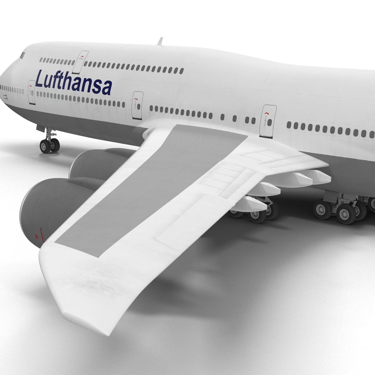 3D Boeing 747 8I Lufthansa model